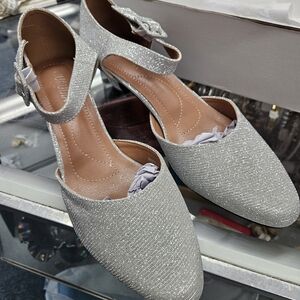 Chic Silver Glitter Heels for Women